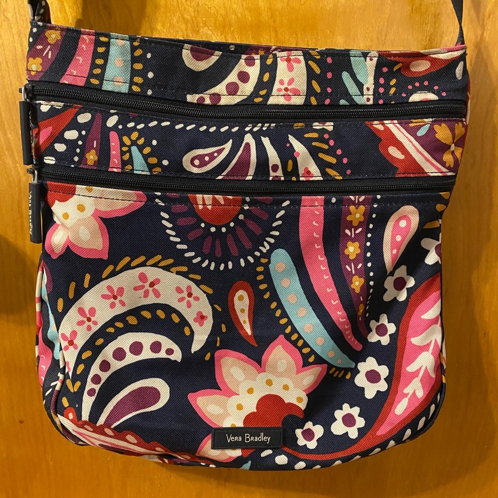 Vera Bradley paisley patterned crossbody and matching wristlet wallet